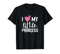 J'aime ma Petite Fille Princesse T-Shirt Graphique avec Valeur, Homme, Noir, S