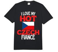 J'aime ma Relation drôle avec Mon fiancé tchèque Chaud en République tchèque Comfort Colors Adult Heavyweight T-Shirt