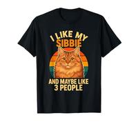 J'aime ma Sibbie et Peut-être 3 Personnes, propriétaire d'un Chat sibérien drôle T-Shirt