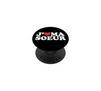 J'aime Ma Soeur Famille Fraternité Frere Mere Cadeau Mignon PopSockets PopGrip Adhésif