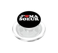 J'aime Ma Soeur Famille Fraternité Frere Mere Cadeau Mignon PopSockets PopGrip pour MagSafe