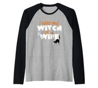 J'aime ma sorcière d'une Femme drôle de Mari Manche Raglan