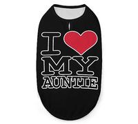 J'aime ma Tante Chien Chemises été T-Shirts pour Animaux de Compagnie Doux sans Manches débardeur vêtements pour Animaux de Compagnie pour Petit Chiot et Chats