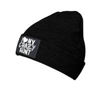 J'aime Ma Tante Folle Homme Femme Hiver Chapeaux Bonnets Tricoté Doux Bonnet d'hiver Chaud Bonnets De Ski pour Course Hiver Cyclisme