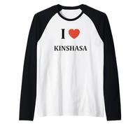 J'aime ma Ville Kinshasa I Love Kinshasa Manche Raglan