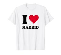 J'aime Madrid T-Shirt Graphique avec Valeur, Homme, Blanc, L