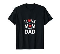 J'aime Maman et Papa T-Shirt Graphique avec Valeur