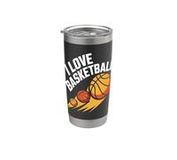 J'aime m'amuser pour les amateurs de basket-ball Gobelet isotherme en acier inoxydable double paroi