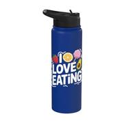 J'aime manger des fruits et des collations sucrées Stainless Steel Insulated Water Bottle