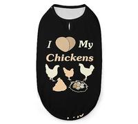 J'aime Mes Animaux de Compagnie de Poulet Chemise Gilet Chien Mignon débardeur Doux sans Manches T-Shirt pour Chiot Chaton Chats 2XL