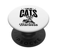 J'aime Mes Chats sans Poils pour Amoureux des Chatons PopSockets PopGrip Adhésif