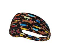 J'aime Mes Chiens teckels,Bandeau de Sport Unisexe, Bandeau élastique Multi-usages pour Cheveux