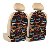 J'aime Mes Chiens teckels,Lot de 2 Tapis de Protection pour siège arrière de Voiture, Organisateur de siège arrière Durable
