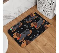 J'aime Mes Chiens Teckels Paillasson Exterieur Anti-Poussière Tapis De Bain Antidérapant Absorbant Tapis De Porte pour Baignoire Cuisine Entrée 40 X 60Cm