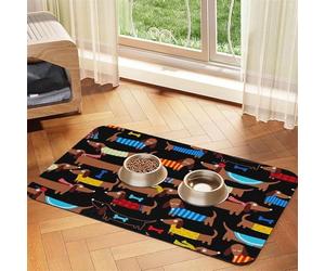 J'aime Mes Chiens teckels,Tapis d'alimentation pour Animaux de Compagnie, Sets de Table en Cuir PU pour Chats et Chiens,30x45cm