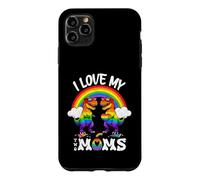 J'aime Mes Deux Mamans Dino LGBTQ Pride Ally Rainbow Kids Coque pour iPhone 11 Pro Max