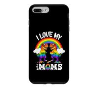 J'aime Mes Deux Mamans Dino LGBTQ Pride Ally Rainbow Kids Coque pour iPhone 7 Plus/8 Plus