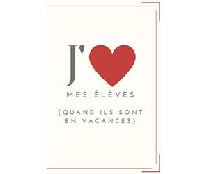 J'aime mes élèves, quand ils sont en vacances carnet de notes: Un merveilleux cadeau d'enseignant à moins de 10 €! Cadeau de remerciement, cadeau d'appréciation, petits cadeaux pour les enseignants