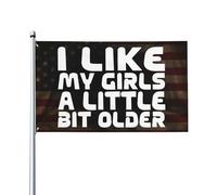 J'aime mes filles un peu plus âgées - Drapeau décoratif d'extérieur 90 x 150 cm - Couleurs vives - Léger