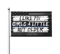 J'aime mes filles un peu plus âgées - Drapeau double face 90 x 150 cm en polyester - Décoration de jardin
