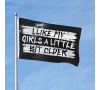 J'aime mes filles un peu plus âgées - Drapeau double face - Usage intérieur/extérieur - 90 x 150 cm (3 x 5 pi)