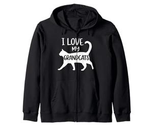 J'aime Mes Grands-Parents, Grand-mère, Grand-père, Papa, Chat, Papa, Animal de Compagnie, Love Paws Sweat à Capuche