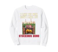J'aime Mes Hommes How I Like My Stockings Hung Funny Christmas Sweatshirt