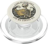 J'aime Mes Livres Café épicé Lecteur livresque glacé Art PopSockets PopGrip pour MagSafe