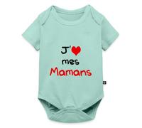 J'Aime Mes Mamans Cadeau Maman Lesbienne Body Manches Courtes Bébé Bio | Annonce Grossesse Future Maman