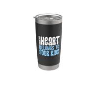 J'aime mes quatre enfants Gobelet isotherme en acier inoxydable double paroi