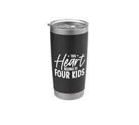 J'aime mes quatre enfants Gobelet isotherme en acier inoxydable double paroi