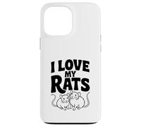 J'aime Mes Rats, adorables Amoureux des Animaux, la Vie des Rats Coque pour iPhone 13 Pro Max