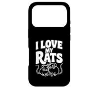 J'aime Mes Rats, adorables Amoureux des Animaux, la Vie des Rats Coque pour iPhone 17 Pro