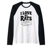 J'aime Mes Rats, adorables Amoureux des Animaux, la Vie des Rats Manche Raglan