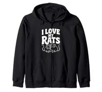 J'aime Mes Rats, adorables Amoureux des Animaux, la Vie des Rats Sweat à Capuche
