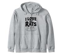 J'aime Mes Rats, adorables Amoureux des Animaux, la Vie des Rats Sweat à Capuche