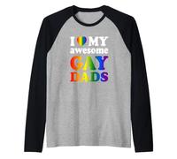 J'aime Mes Super Papas Gays Manche Raglan