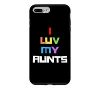 J'aime Mes tantes Gay Pride Rainbow Pride 2 Tante Auntie Sis Coque pour iPhone 7 Plus/8 Plus