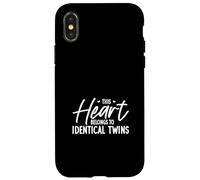 J'aime Mes Vrais Jumeaux Coque pour iPhone X/XS