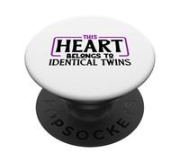 J'aime Mes Vrais Jumeaux PopSockets PopGrip Adhésif