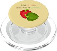 J'aime Mieux Les poivrons Rouges Que Les poivrons Verts PopSockets PopGrip pour MagSafe