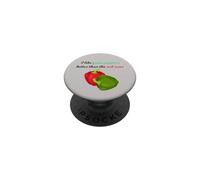 J'aime Mieux Les poivrons Verts Que Les Rouges PopSockets PopGrip Adhésif