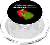 J'aime Mieux Les poivrons Verts Que Les Rouges PopSockets PopGrip pour MagSafe