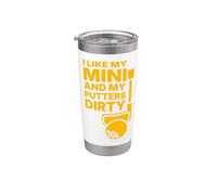 J'aime Mini et mes putters sales Gobelet isotherme en acier inoxydable double paroi