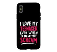 J'aime Mon Adolescent même Quand J'Ai Besoin de Crier Maman Coque pour iPhone X/XS