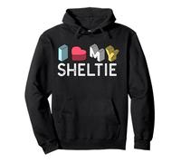 J'aime Mon Amant de Chien de Berger des Shetland Sheltie Sweat à Capuche