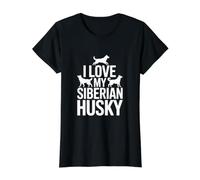 J'aime Mon Amoureux des Animaux de Compagnie Husky de Sibérie T-Shirt Graphique avec Valeur