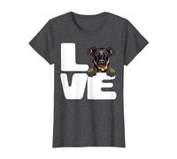 J'aime Mon Amoureux des Chiens Beauceron T-Shirt, Femme, Chiné Foncé, XXL