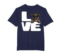 J'aime Mon Amoureux des Chiens Beauceron T-Shirt, Homme Grandes Tailles, Bleu Marine, 4X Tall