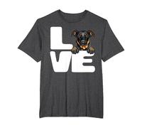 J'aime Mon Amoureux des Chiens Beauceron T-Shirt, Homme Grandes Tailles, Chiné Foncé, 2X Tall